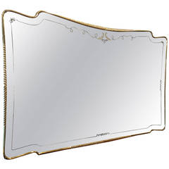 Osvaldo Borsani Gilt Framed Sideboard Mirror