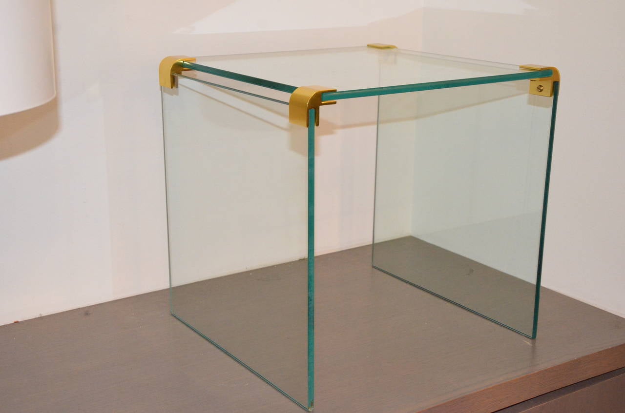 Mid-Century Modern Pace Brass and Glass End Tables