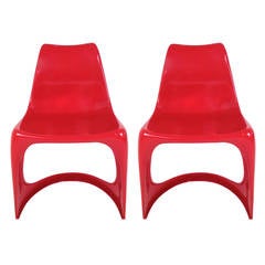 Pair of Molded Plastic Vintage Chairs