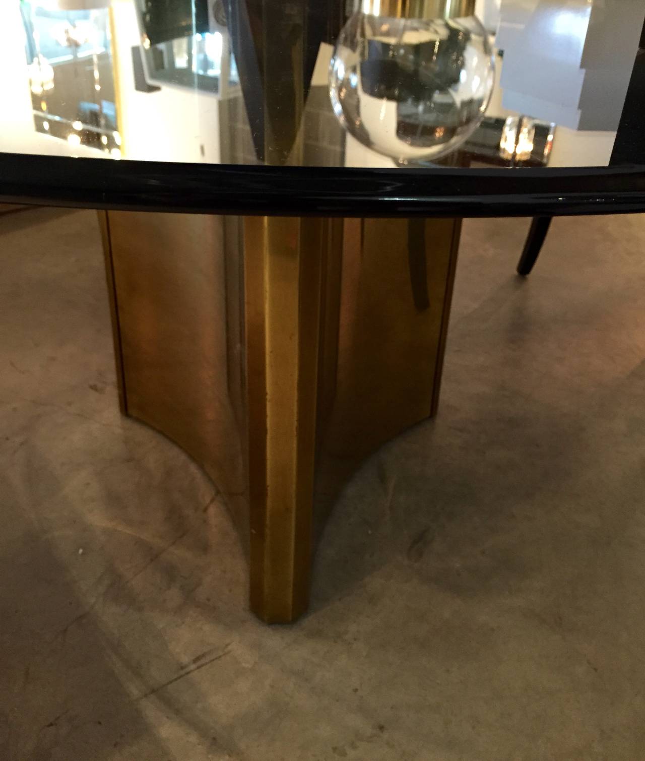 Lacquered Mastercraft Trifoil Brass Table Base