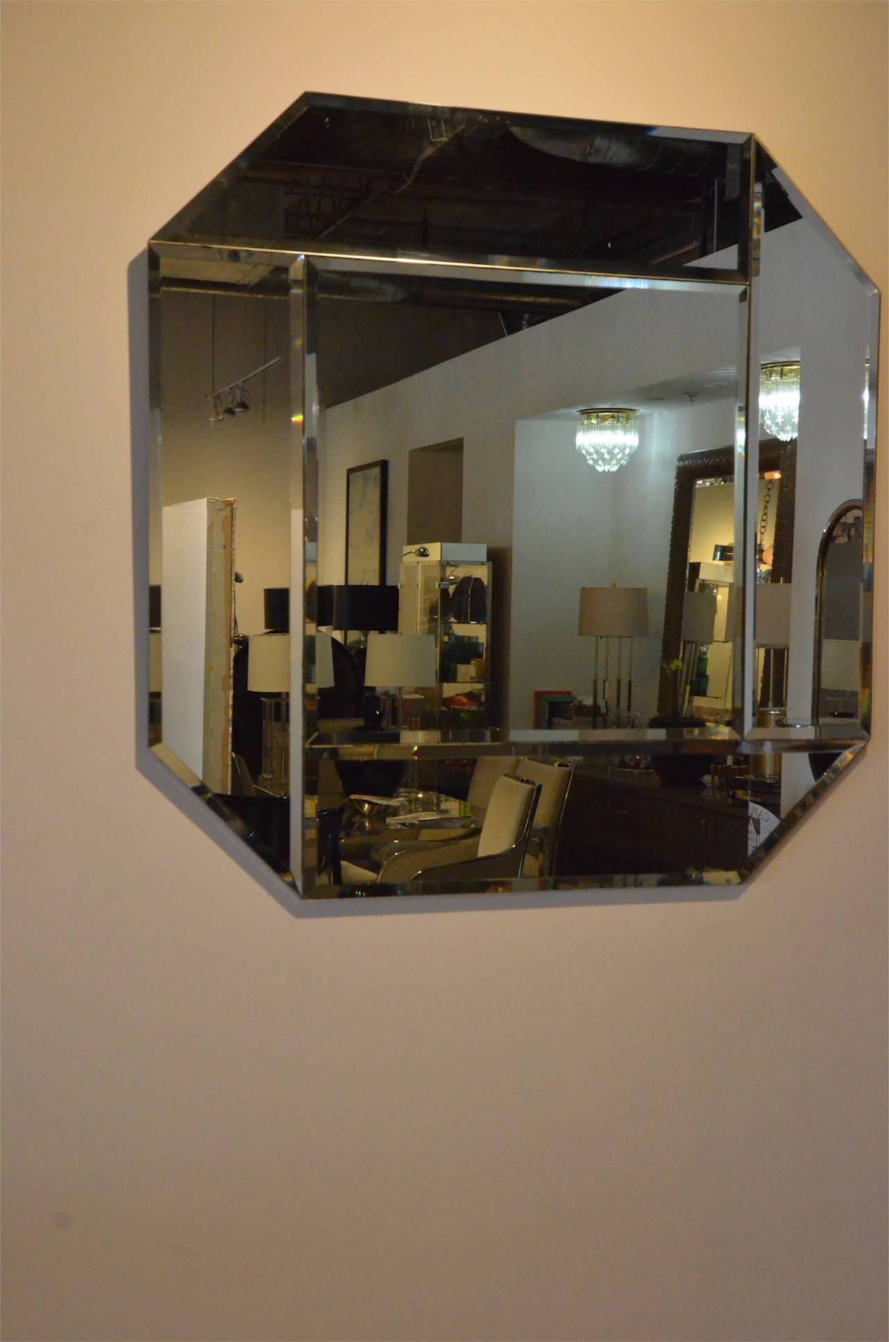 Geometric Mirror Signed by Dan Johnson In Good Condition In Houston, TX