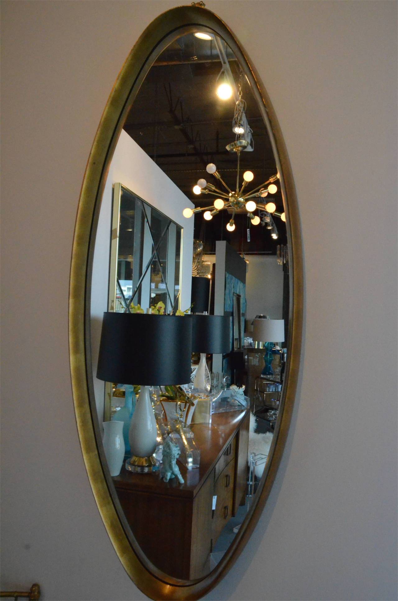 American Oval Gilded Labarge Mirror