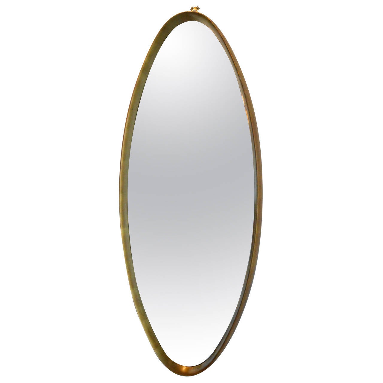 Oval Gilded Labarge Mirror at 1stDibs