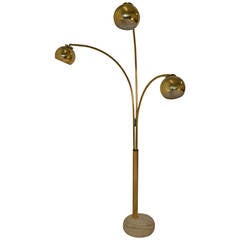 Goffredo Regianni Five Globe Brass Floor Lamp
