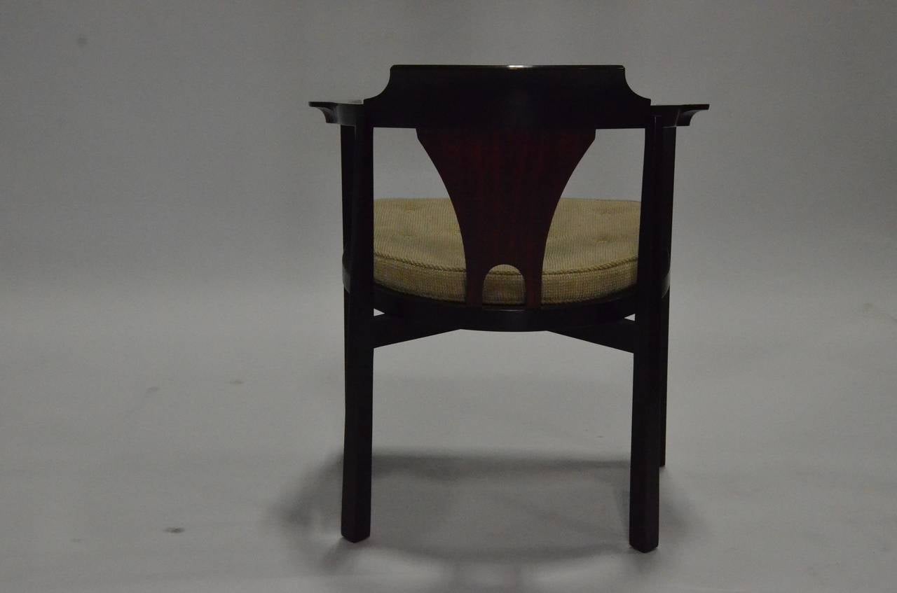 Upholstery Signed Edward Wormley for Dunbar Game Table with Chairs