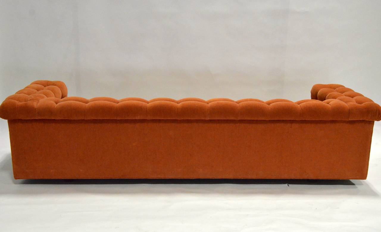 Mid Century Modern Edward Wormley for Dunbar #5407 Button Velvet Tufted Sofa 3