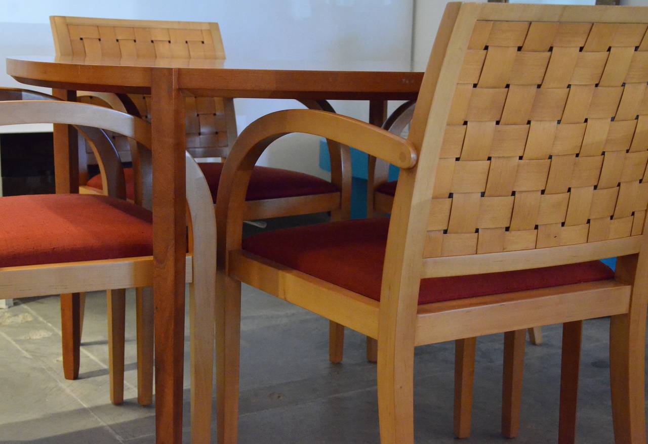 Timothy deFiebre Table and Ward Bennett Set of Four Chairs 2