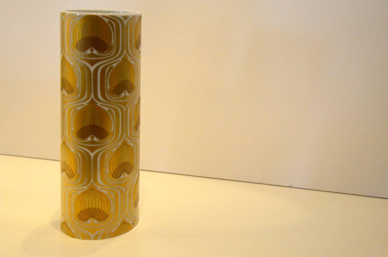 100th Anniversary Rosenthal Gold and White Porcelain Vase In Excellent Condition In Houston, TX