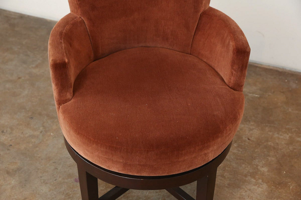 Pair of A. Rudin Swivel Armchairs 2