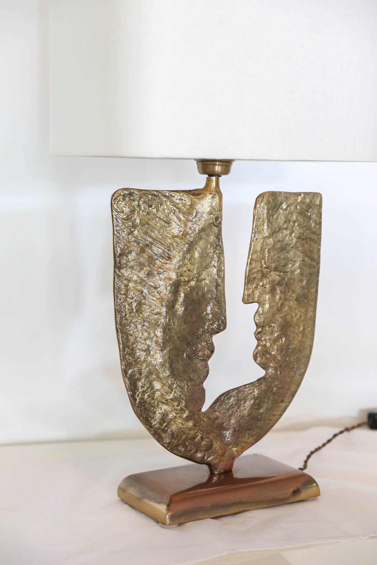 Jean Cocteau French Bronze Table Lamp 1