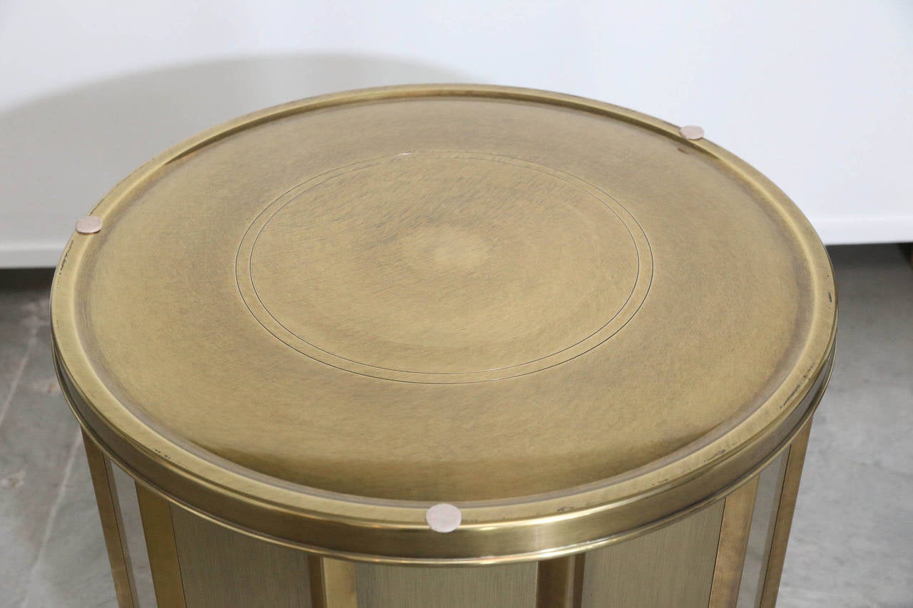 Round Brass Barrel Mastercraft Table Base 3