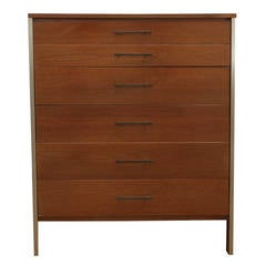 Paul McCobb for Calvin Walnut and Brass Chest of Drawers or Highboy 8