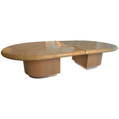 Mid Century Modern Steven Chase Lacquered Goatskin Dining or Conference Table 3