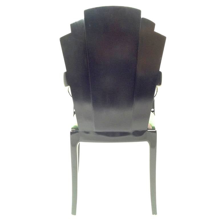 Fabric Set of Eight Rare Vladimir Kagan Dining Chairs