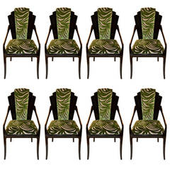 Set of Eight Rare Vladimir Kagan Dining Chairs