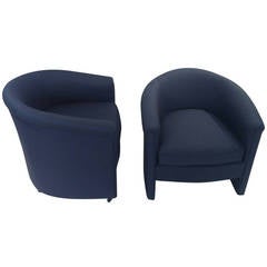 Pair of Lane Barrel Lounge Chairs