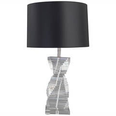 Manner of Karl Springer Helix Lucite Table Lamps 11