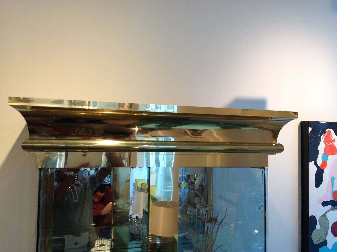 Mastercraft Vitrine aus Messing und Glas (amerikanisch)