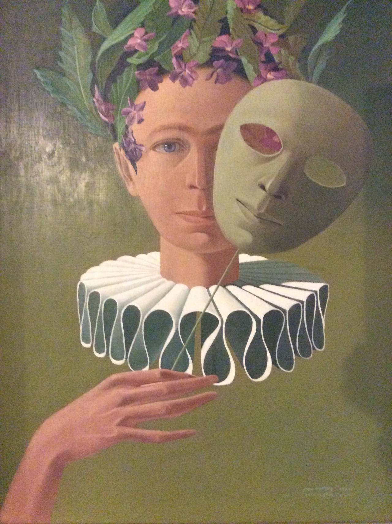 Pair of fantasy portraits of 'Spring' and Summer' by acclaimed Latin American realist painter. Peter Von Artens, Argentina, B 1937-2003.
Realist portraits combining classical the theme of the seasons with realism and fantasy and surrealism. A new