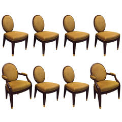 8 Dining chairs in the style of Donghia