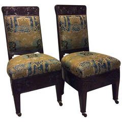 Antique Romanesque ARTS AND CRAFTS side chairs