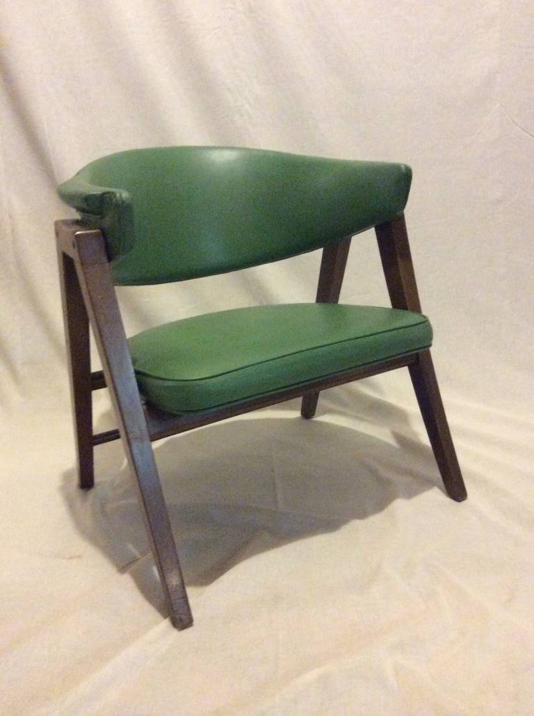 Edward Wormley for Dunbar 'A Frame' or "Compass' Arm Chairs