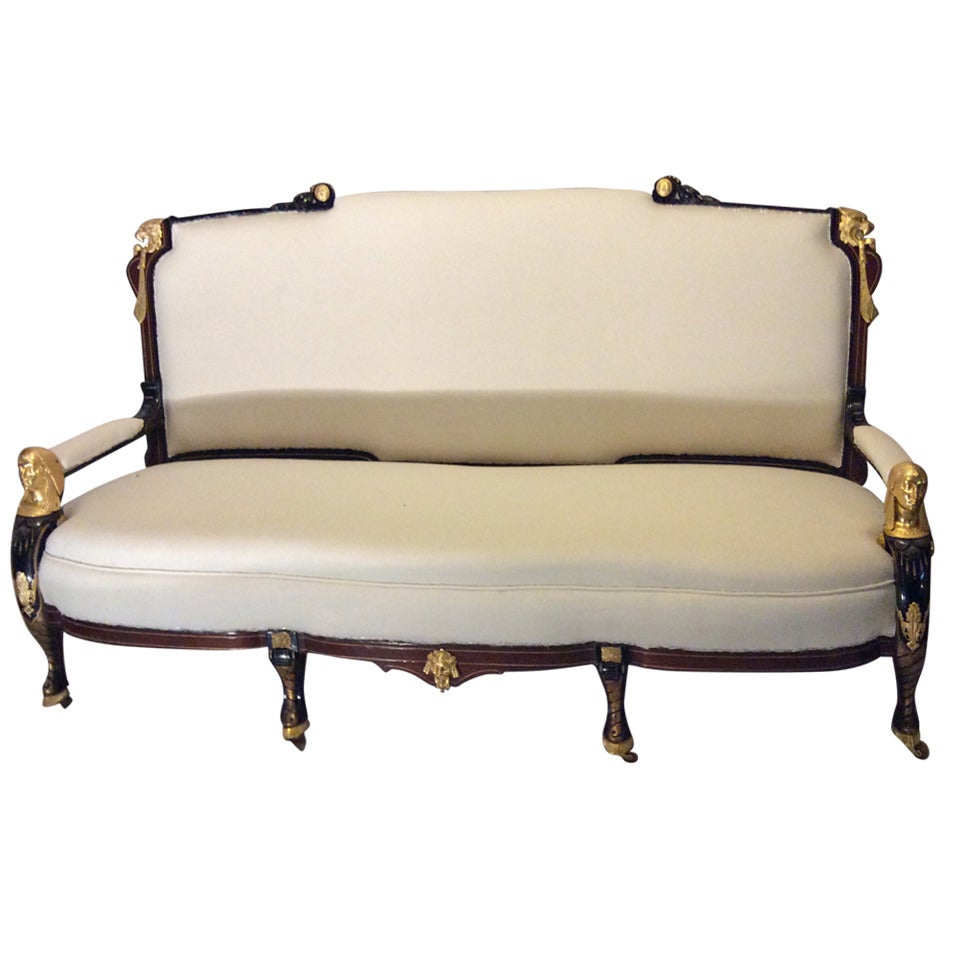 Pottier and Stymus (Herter Brothers) Egyptian Revival Parolor Sofa For Sale