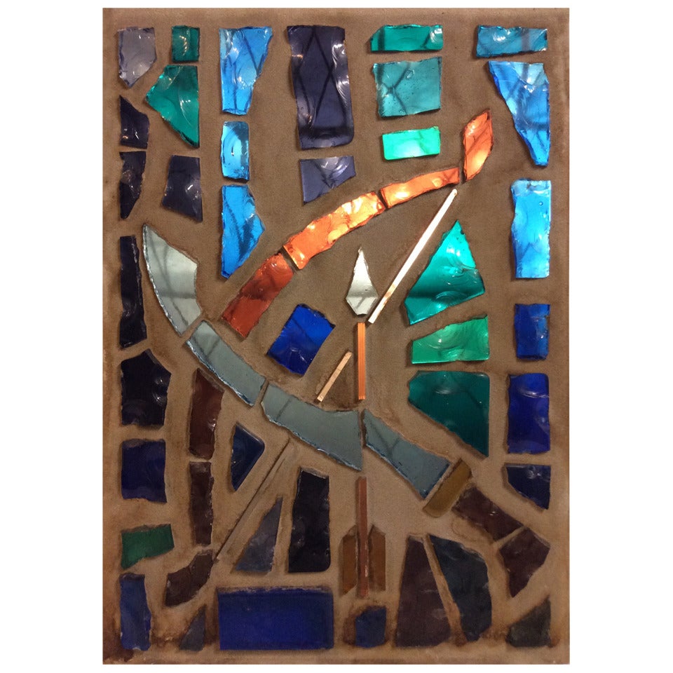 Themed Colored Glass Panels For Sale at 1stDibs