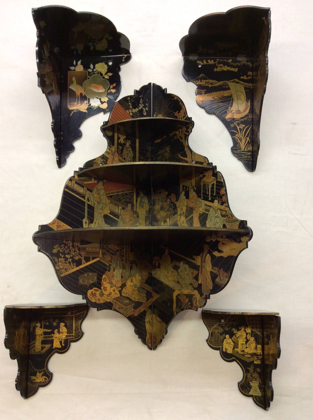chinoiserie wall shelf