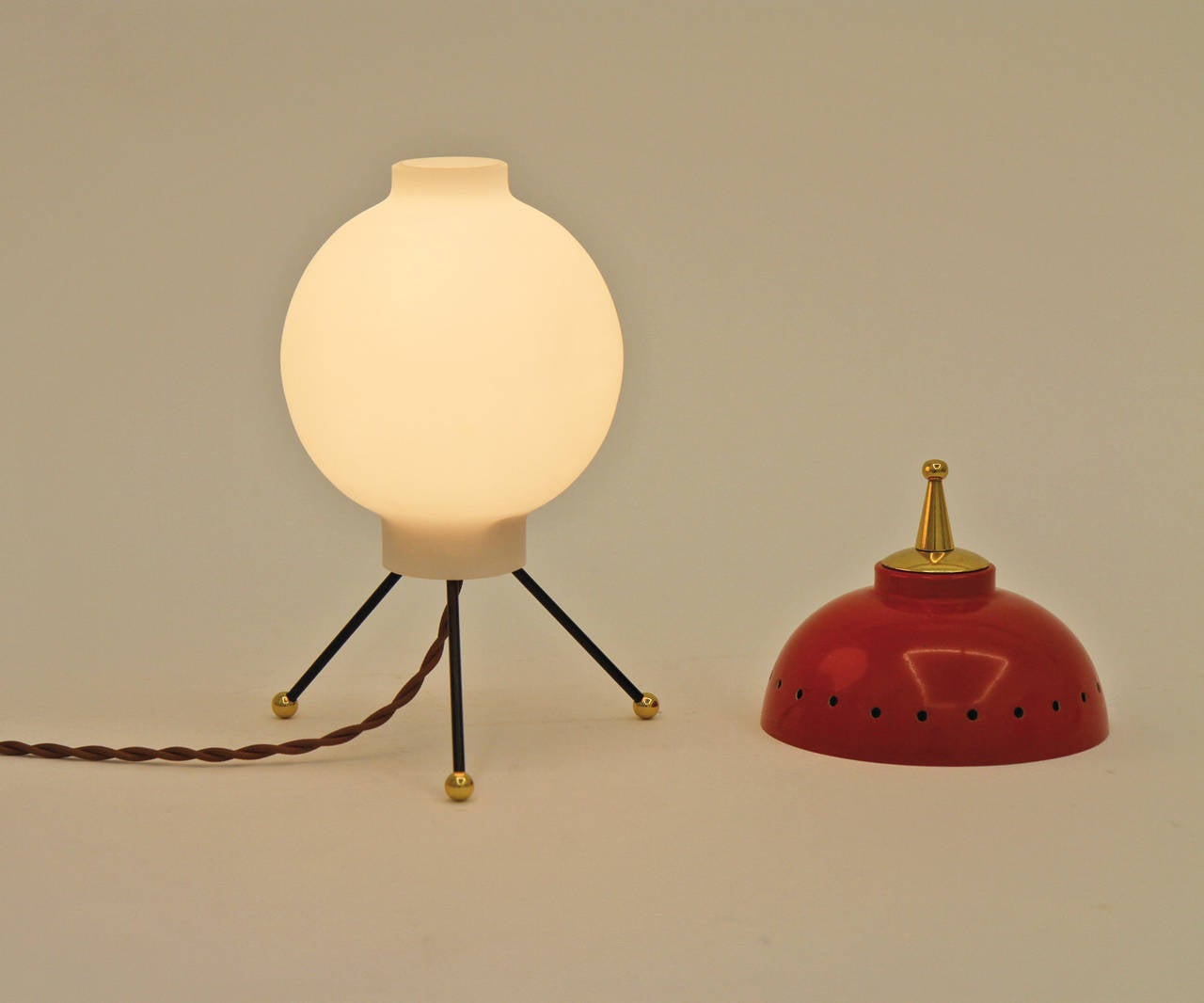 Aluminum Whimsical 1950s Italian Sputnik Table Lamp