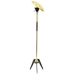 Unique Brass Floor Lamp with Perforated Shade 11