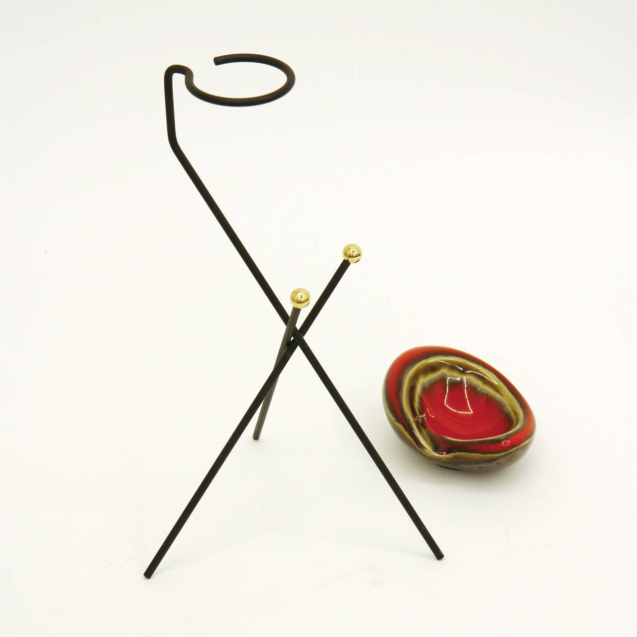 Mid-20th Century French Modernist Tripod Ashtray or Catch-All, 1950s