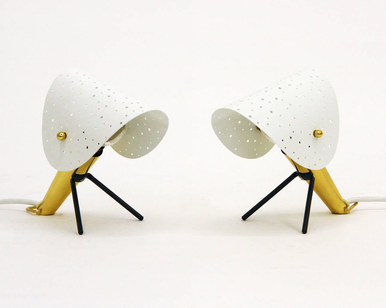 Mid-Century Modern Pair of Ernest Igl Table or Wall Lamps for Hillebrand