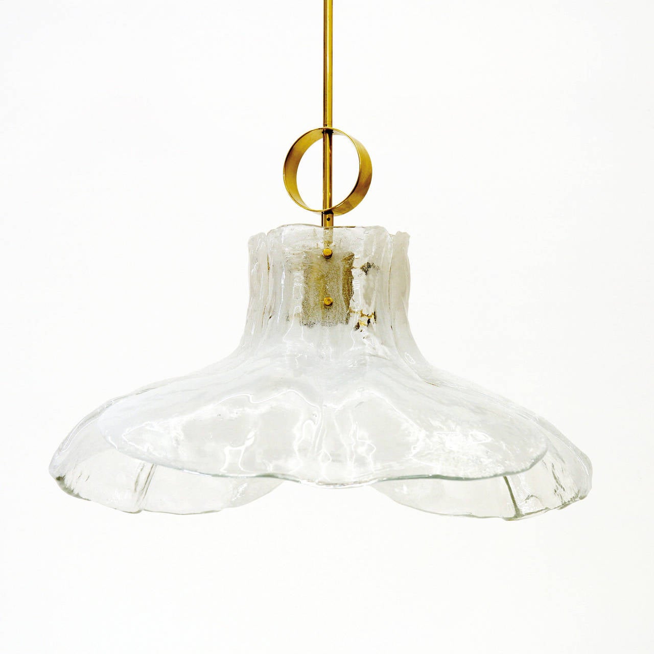 Large Ethereal Murano Glass Petal Pendant by Kalmar, Vienna