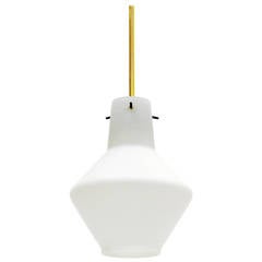 Sculptural Stilnovo Style Glass Pendant 6