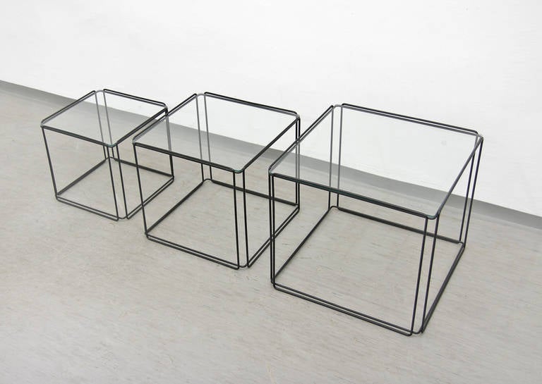 Set of Nesting Tables “Isocele” by Max Sauze In Good Condition In Vienna, AT