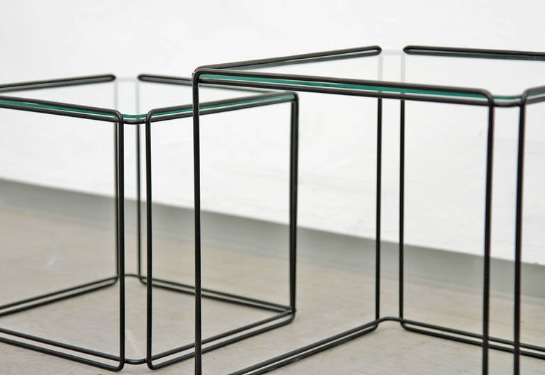 Minimalist Set of Nesting Tables “Isocele” by Max Sauze