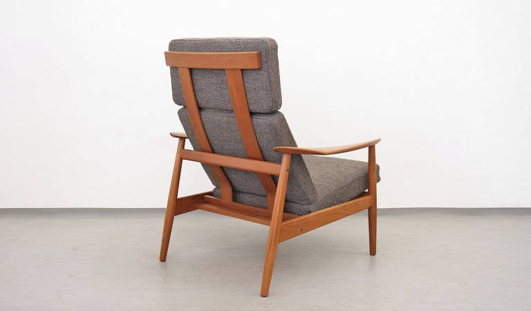 Mid-Century Modern Reclining Lounge Chair FD 16 and Ottoman by Arne Vodder