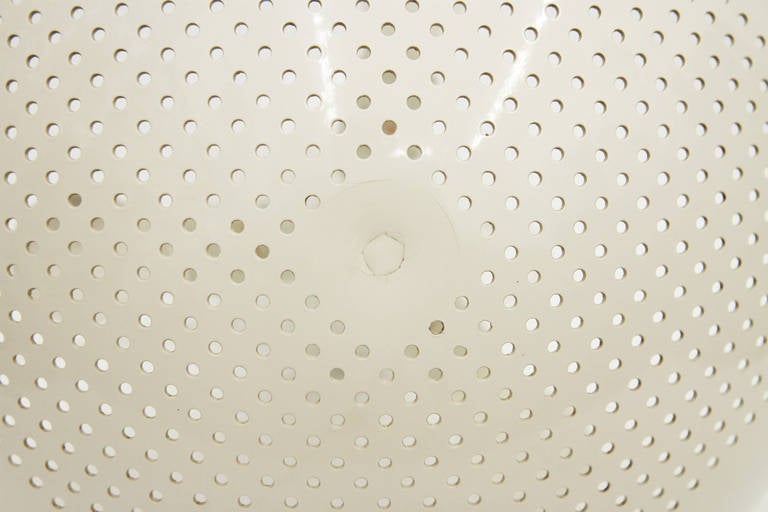 Large Space Age Mushroom Table Lamp with Perforated Shade 1