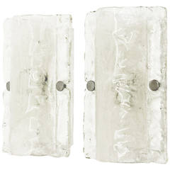 Pair of Large Murano Glass Sconces by Kalmar, Vienna