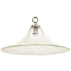 Large Textured Vetri Murano Glass Pendant