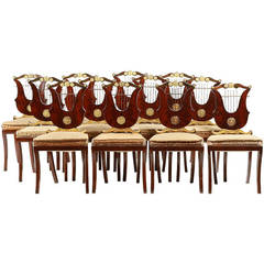Antique Set of 12 Chairs, 19th Century