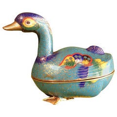 Cloisonne, Box in Duck Form