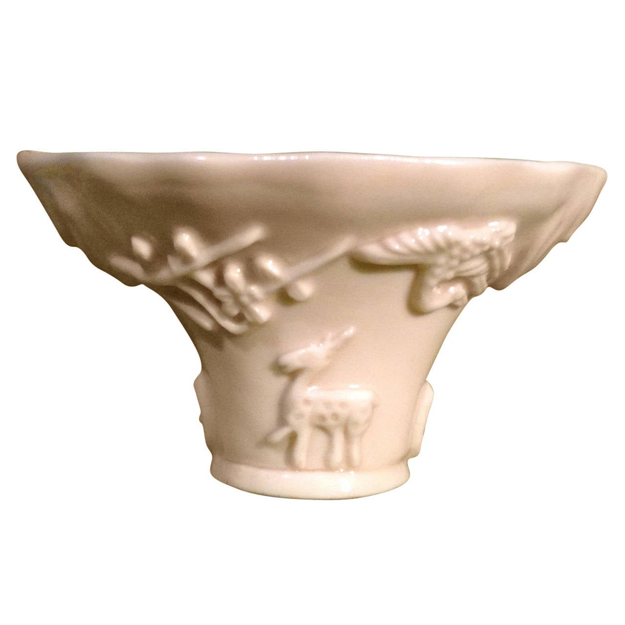 A blanc Chine libation cup For Sale