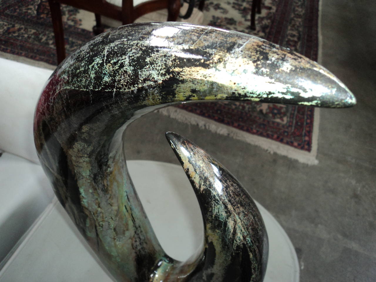 Paul Tamanian Metal Tusk Sculpture