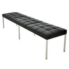 Bruton Steel and Leather Bench