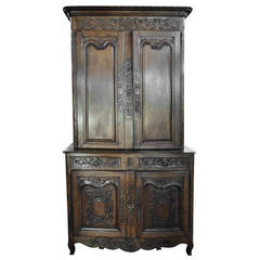 French Du Corp Buffet from Provence in Solid Oak, 1850