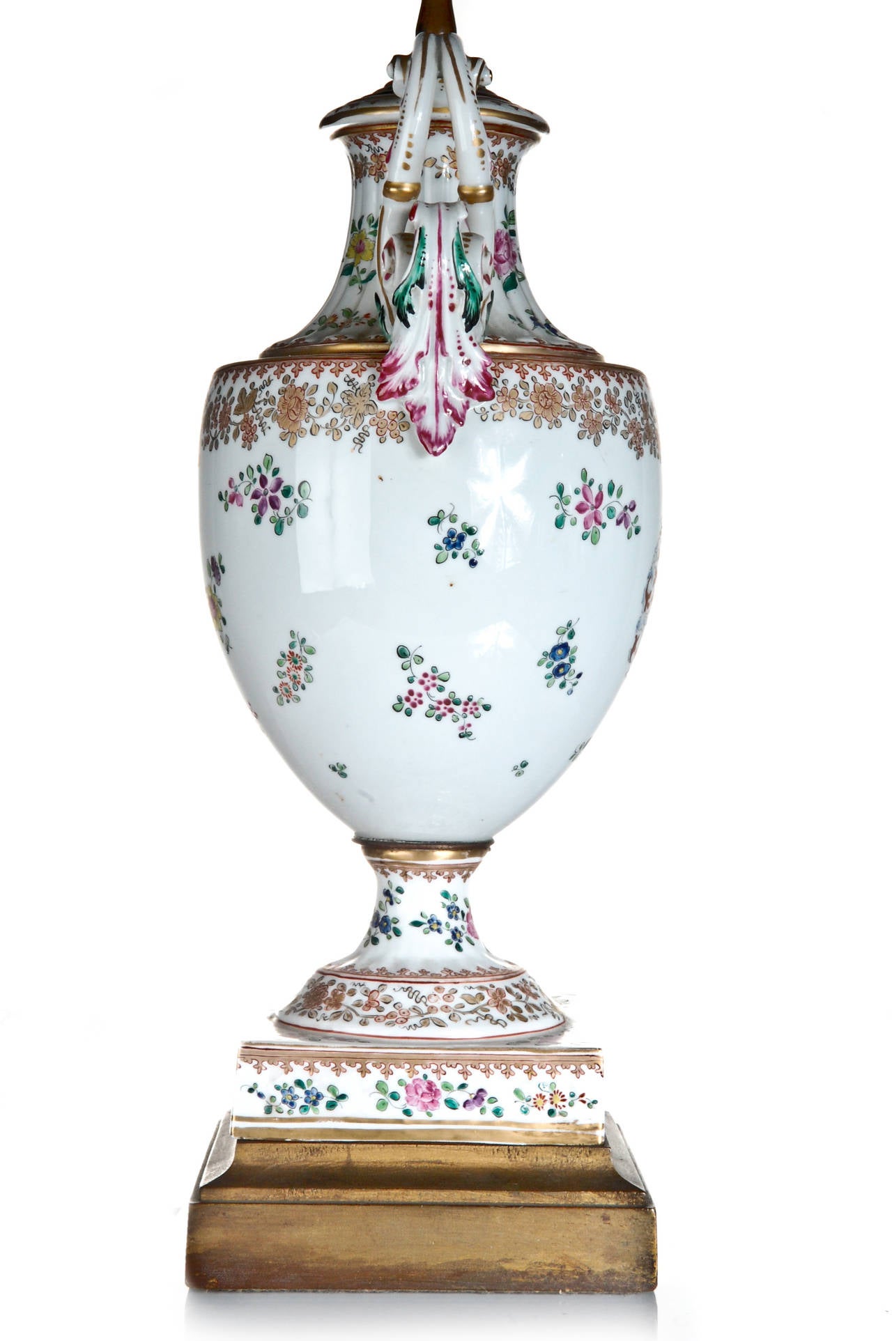 20th Century Pair of Antique French Louis XVI Style Porcelain Vases For Sale