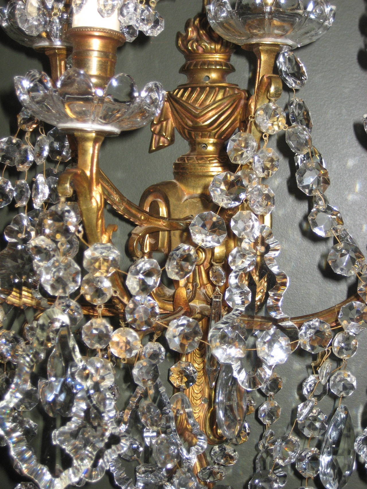 antique crystal wall lights