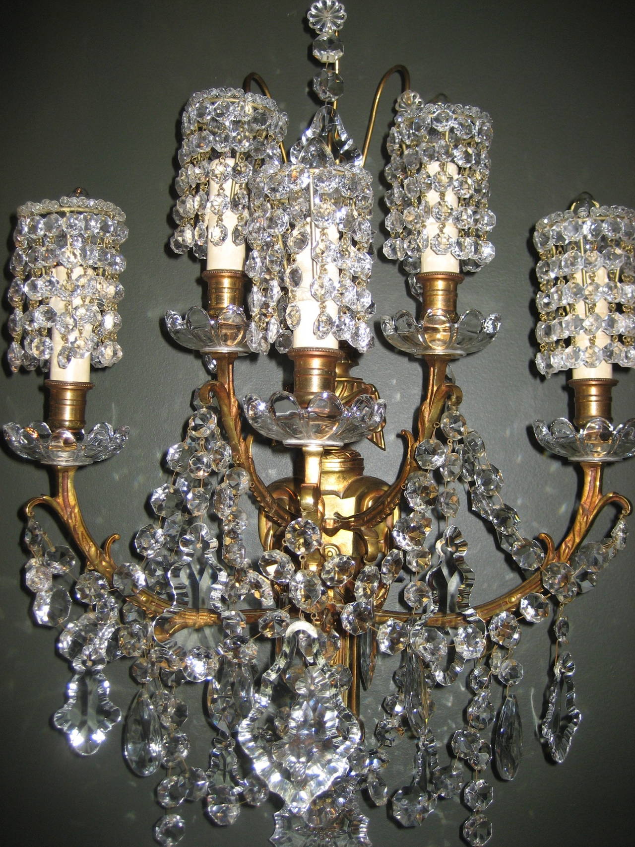 antique crystal sconces